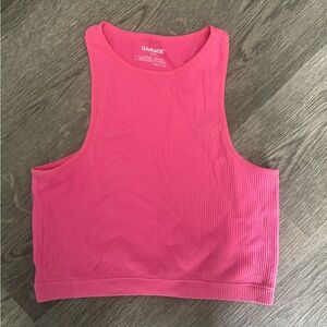 Garage Pink Sleeveless Crop Tank Top